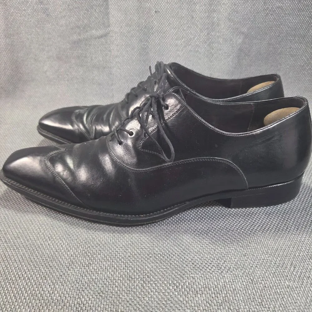 Mezlan Handmade Spanish Leather Oxfords, Men's 11.5 Black Dress Casual Shoes